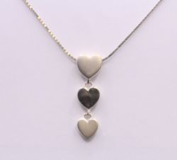 LOVE HEARTS PENDANT CHARM BOOK CHAIN NECKLACE 16
