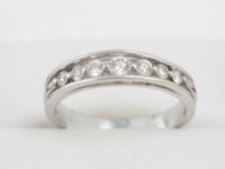 DIAMOND ETERNITY RING 18CT WHITE GOLD LADIES SIZE O S22