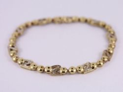DIAMOND BRACELET 9CT GOLD LADIES STUNNING 7.5