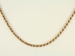 ROPE CHAIN NECKLACE 9CT GOLD STUNNING 20.5