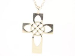CROSS PENDANT NECKLACE STERLING SILVER LADIES GENTS 925 10.3G CM34