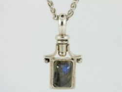 MOONSTONE PENDANT STERLING SILVER LADIES NECKLACE 925 28.5G CY40
