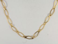 MARQUIS LINK CHAIN NECKLACE STERLING SILVER LADIES STUNNING 39