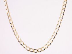 CURB CHAIN NECKLACE 9CT GOLD STUNNING 18.75