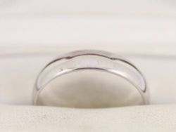 WEDDING BAND 18CT WHITE GOLD GENTS RING COURT SHAPED SIZE Y 1/2 750 7.7G BW58