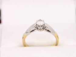 EXCEPTIONAL DIAMOND SOLITAIRE RING 18CT GOLD STUNNING LADIES SIZE I 750 Z56