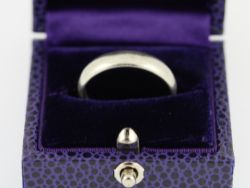 HAMILTON & INCHES WEDDING BAND PLATINUM GENT'S SIZE U 1/2 950 8.3G EM20