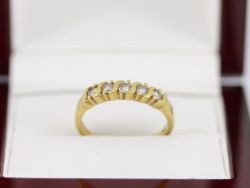 EXCEPTIONAL DIAMOND FIVE STONE RING 18CT GOLD LADIES SIZE O 1/2 750 P54