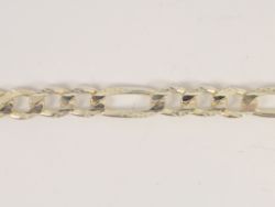 FIGARO CHAIN NECKLACE STERLING SILVER LADIES GENTS 18