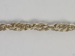 PRINCE OF WALES CHAIN NECKLACE STERLING SILVER LADIES GENTS 17.5