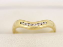 DIAMOND HALF ETERNITY RING 18CT GOLD LADIES SIZE L 750 2.9G BP3