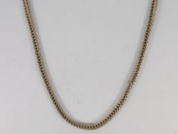 SQUARE HERRINGBONE CHAIN NECKLACE STERLING SILVER LADIES 13.75
