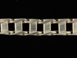 BAR LINK CHAIN BRACELET STERLING SILVER STUNNING 8.25
