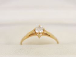SOLITAIRE RING 18CT GOLD LADIES STUNNING SIZE N 1/2 750 1.6G BW38