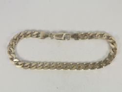 CURB CHAIN BRACELET STERLING SILVER 8.25