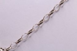STERLING SILVER CABLE CHAIN NECKLACE 15.25