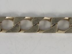 CURB CHAIN BRACELET STERLING SILVER GENTS THICK HEAVY 8.5