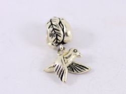 DOVE CHARM STERLING SILVER LEAF LADIES STUNNING LUCKY 925 2.4G OM59