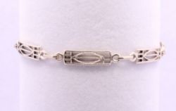 MACKINTOSH STYLE STERLING SILVER CHAIN BRACELET 7