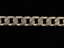 CURB CHAIN NECKLACE STERLING SILVER GENT'S MEN'S 20.25