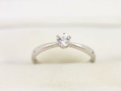 SOLITAIRE RING 9CT WHITE GOLD LADIES STUNNING SIZE N 1/2 375 1.4G BE64