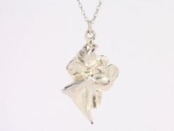 BORJE TENNUNG PENDANT SILVER ON PEWTER LADIES STERLING NECKLACE 925 8.2G OM45