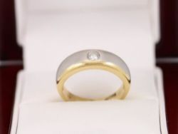 DIAMOND WEDDING RING ENGAGEMENT 18CT GOLD LADIES 20PTS SIZE P L67