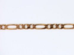 FIGARO CHAIN NECKLACE 9CT ROSE GOLD LADIES GENTS 19