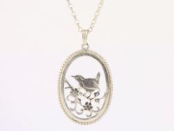 BIRD PENDANT STERLING SILVER LADIES STUNNING NECKLACE 925 5G CB94