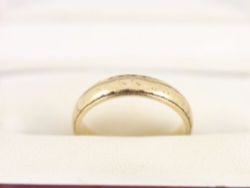 WEDDING BAND 9CT GOLD LADIES D SHAPED RING VINTAGE SIZE M 375 2.9G BD26