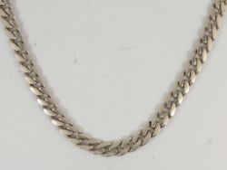 CURB CHAIN NECKLACE STERLING SILVER 18