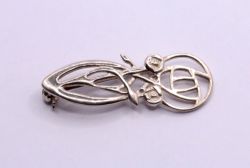 MACKINTOSH STYLE STERLING SILVER BROOCH VINTAGE LADIES BROACH GIFT 3.6G AAC483