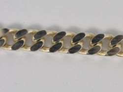 CURB CHAIN BRACELT STERLING SILVER GENTS THICK HEAVY 8.5