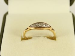 DIAMOND FIVE STONE RING 18CT GOLD LADIES SIZE P 750 2.2G FR10