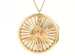 CYCLING TOURISTS CLUB LICENCE LOCKET 9CT GOLD NECKLACE 375 13.7G CO1