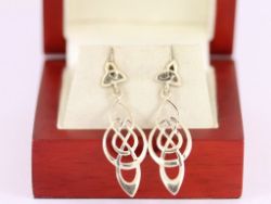 CELTIC EARRINGS STERLING SILVER LADIES STUNNING 925 3.3G ST49
