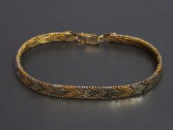 CHEVRON LINK BRACELET STERLING SILVER LADIES 7.5