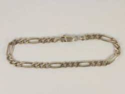 FIGARO CHAIN BRACELET STERLING SILVER LADIES GENTS STUNNING 8.75