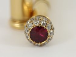 TIFFANY & CO VINTAGE PENCIL 18CT GOLD DIAMOND AND RUBY 750 21.7G