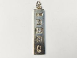 VINTAGE BULLION BAR PENDANT STERLING SILVER LADIES GENTS 925 15.2G IG83