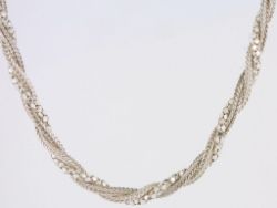 ROPE CHAIN NECKLACE STERLING SILVER STUNNING 16.75