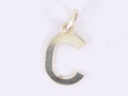 C PENDANT STERLING SILVER LETTER NAME LADIES GENTS 925 0.4G ST83
