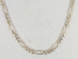 FIGARO CHAIN NECKLACE STERLING SILVER LADIES GENTS 18