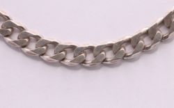 STERLING SILVER CUBAN CURB CHAIN NECKLACE 20