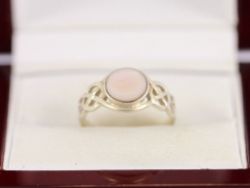 KIT HEATH MOTHER OF PEARL RING LADIES STUNNING SIZE L 1/4 925 2.2G SC63