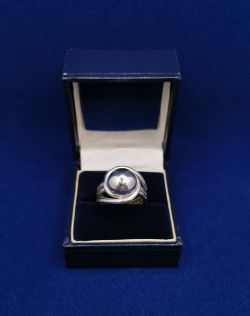 925 STERLING SILVER RING SIZE N 1/2 MULTI LAYER SHANK WEIGHT 1.1G WIDTH 6.2MM