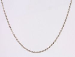 ROPE CHAIN NECKLACE STERLING SILVER VINTAGE 16.25