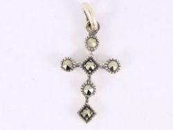 MARCASITE CROSS PENDANT STERLING SILVER LADIES GENTS STUNNING 925 1G ST87
