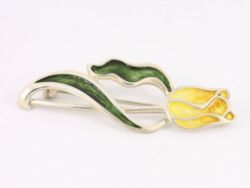 ORTAK TULIP BROOCH STERLING SILVER LADIES STUNNING 925 6.7G CB95