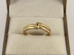 CROSSOVER RING 9CT YELLOW GOLD LADIES STUNNING SIZE N 375 2.1G ID33